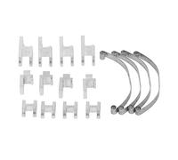 Funien Kit di Sospensione a Balestra RC Ad Alte Prestazioni Design Robusto per WPL B4 24 1/16 RC Car in Lega di Alluminio 12 Pezzi (Argento)