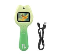 Funien Microscopio per Bambini STEM Giocattolo Didattico Giocattolo per L'esplorazione Scientifica Educativo la Scoperta Microscopio Portatile Portatile Schermo 160 (Giallo+Verde)