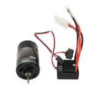 Funien Motore a Spazzole 550 con ESC Spazzolato 60A Cuscinetti Bidirezionali Ad Alta Precisione per Camion Drag Head 1/14 36mm Motore a Spazzole 550 ESC Spazzolato 60A (35T)