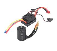 Funien Motore Brushless per Auto RC, Motore Brushless per Radiocomando, 4300KV 60A, Set ESC Impermeabile Senza Sensori, BEC 5.8V 3A con Protezione da Bassa Tensione AUT