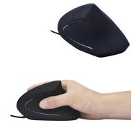 Funien Mouse Verticale Ottico Cablato, Superficie Antiscivolo Alla Moda, Mouse Ad Alta sensibilità per Giochi e Ufficio con Impugnatura Comoda e Supporto per il Polso
