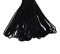 Funien Paracord da 2 Mm di Diametro, 15 M 31 M 100 M, Corda da Arrampicata Nera con Gancio, Avviamento a Pietra Focaia, Lenza per Campeggio, Legatura, Artigianato (31)