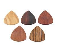Funien Plettri per Chitarra Folk da 5 Pezzi Antiscivolo Fatti a Mano con Scanalature per Suonare Comodamente Sapele Ed Ebano