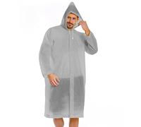 Funien POIN Poncho Portante Rain Coat Uomini Donne Cagno Copertura Pioggia Impermea per la Pesca del Turismo Che Escursioni in Canampe Paga (Grigio)