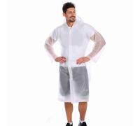 Funien POIN Poncho Portante Rain Coat Uomini Donne Cagno Copertura Pioggia Impermea per la Pesca del Turismo Che Escursioni in Canampe Paga (Bianco)