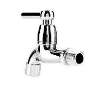 Funien Rubinetto Dell'acqua in Plastica, Rubinetto Monocomando con Plastica Premium e Superficie Cromata.Angolo della Bobina Ad Apertura Rapida, Facile da Installare per Lavatrice, (una parola)