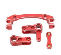 Funien Servo Saver per Servosterzo RC in Lega di Alluminio RC per Un Controllo Migliorato in 1/8 Mojave 4X4 4S (Rossa)