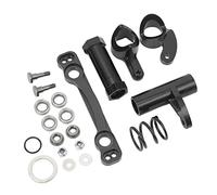 Funien Set di Sterzo RC Parti Durevoli Ad Alta Resistenza per Auto 1/7 1/8 RC Accessori in Lega di Alluminio 5 (Nera)