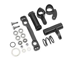 Funien Set di Sterzo RC Parti Durevoli Ad Alta Resistenza per Auto 1/7 1/8 RC Accessori in Lega di Alluminio 5 (Nera)