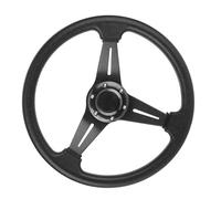 Funien Sostituzione del Volante Alla Deriva per Auto, Volante Aggiornato per la Maggior Parte dei Veicoli, Lunga Durata, Volante Retrofit 350 Mm, Comoda Sensazione Al Tocco della Mano, (Nera)