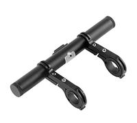 Funien Staffa estesa per manubrio della bicicletta Ricarica USB Power Bank Supporto per barra di montaggio della luce anteriore della bici Supporto multifunzione per bicicletta in lega di alluminio Pr