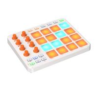 Funien Tastiera MIDI Wireless Pad RGB 6 Pulsanti Personalizzabili Manopole PC Ricaricabile Supporto per App Mobile per Principianti ABS Portatile Nero con Batteria Integrata 2000 MAh (Bianca)