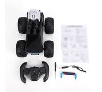 Funien Veicolo Telecomandato per Auto RC per Tutti i Terreni con Getto D'acqua Rotazione a 360 ° Batteria Modulare Ad Alta velocità Antipioggia 2.4G Avventure All'aria Aperta (Nera)