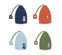 FuninCrea 4 Pezzi Estraibile Custodia per Chiavi Creativa, Borsa portachiavi Estraibile, Custodia Portachiavi per Chiavi con Corda di Cera e Chiusura a Scatto, Portachiavi Per Uomo e Donna (Stile 8)