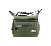 FuninCrea Borsello Uomo Tracolla 5 Tasche, Borsa Messenger Grande Capacità, Vintage Portadocumenti Con Tracolla Regolabile e Cerniera per Lavoro, Viaggio, Sport