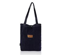 FuninCrea Denim Large Tote Bag Handtasche Borsa a Tracolla Donna, Extra Große Kapazität Borsetta Donna Shopping Bag Donne Wiederverwendbar Grocery Bags für Werkstattarbeit und Reisen, Blu Scuro