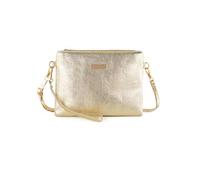 FuninCrea Piccola borsa a tracolla da donna con tracolla e cinturino da polso rimovibile, leggera borsa da sera da donna, borsa a tracolla da donna, per occasioni informali e formali, gold, S