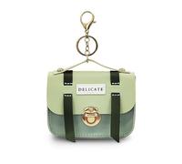 FuninCrea Portafoglio Donna Piccolo, Ecopelle Portamonete Donna Portamonete con Anello Portachiavi, Carino Portafoglio Slim Astuccio Compatto Portatessere Donne per Monete e Contanti, Verde