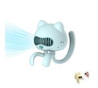 FUNJEO Ventilatore per passeggino F08, portatile, da tavolo, potente batteria da 2000 mAh, ricaricabile tramite USB, design non-touch, ventilatore aromatico, per donne/famiglia (blu)