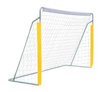 FUNJEPE Porta da calcio portatile da 2,4 m in acciaio, per attività all'aperto, giardino, allenamento, con rete da calcio antimuffa e borsa nera per il trasporto, 240 cm