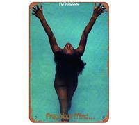 Funkadelic Free Your Mind - Targa in metallo con copertina di album divertente, 20,3 x 30,5 cm, decorazione da parete per interni ed esterni, regalo per uomo