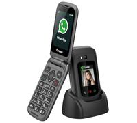 Funker E450 MAX Pro 2 - Telefono pieghevole 4G per anziani - Whatsapp - Videochiamata - Touch screen - Pulsante SOS - Geolocalizzazione - Batteria 1750 mAH - Compatibilità con apparecchi acustici -