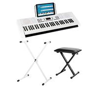 FunKey 61 Edition Set Bianco incl. Supporto Tastiera + Panchetta, 300 suoni