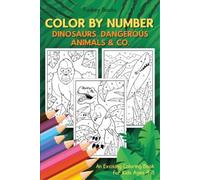 Funkey Books Color by Number - Dinosaurs, Dangerous Animals & Co. (Tascabile)