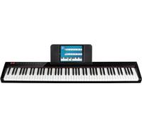 FunKey SP-588 Easy-Piano - Keyboard con 88 tasti in dimensione standard - Velocity-sensitive - Batteria integrata da 2200 mAh - USB, MIDI & Bluetooth - Include borsa e pedale sustain - Nero