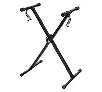 FunKey Supporto Tastiera con Struttura a X - Chiusura a Strappo Affidabile - Con Manicotti Antiscivolo Integrati - Supporto dal Design Pieghevole - Include Cinghie di Fissaggio Robuste