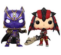 Funko- Games-2 Pack Black Panther Vs Monster Hunter Marvel Capcom Figurina, Multicolore, 22780