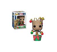 Funko 33982 POP Bobble: Marvel: Holiday Groot w/ Lights and Ornaments, Multicolore, misura standard