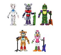 Funko Action Figures! Set of 5 - Five Nights at Freddys - Security Breach - Pizzaplex - Glamrock Chica, Glamrock Freddy, Montgomery Gator, Roxanne Wolf and Vanny