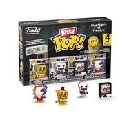 Funko Bitty POP! 4 Pack: Five Nights at Freddy's - FNAF - Golden Freddy, Marionette, Lolbit, Sun & Moon - 1 in 6 chance of receiving the rare Chase variant - Styles may vary - 0,9 pollici (2,2 cm)