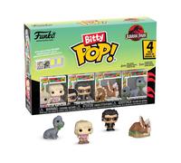 Funko Bitty POP! 4 Pack: Jurassic Park - Ellie Sattler, Ian Malcolm, Triceratops, Brachiosaurus - 1 in 6 chance of receiving the rare Chase variant - Styles may vary - 0,9 pollici (2,2 cm)