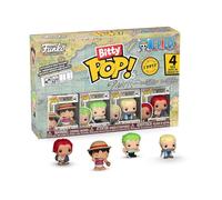 Funko Bitty POP! 4 Pack: One Piece - Monkey D. Luffy & More (Chase Chance) | Gadget Ufficiale Anime - Mini Personaggi da 2,5 cm con Espositore - Decorazione Torta e Regalino per Feste