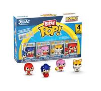 Funko Bitty POP! 4 Pack: Sonic The Hedgehog - Sonic, Amy, Tails, Knuckles - 0,9 pollici (2,2 cm) Da collezione - Scaffale espositivo impilabile incluso - Idea regalo - Per sacchetti da festa