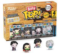 Funko Bitty POP! Confezione da 4: Demon Slayer - Nezuko, Giyu, Tamayo e figura misteriosa - Edizione limitata Chase - I modelli possono variare - 2,2 cm (0,9 pollici) - Da collezione - Idea regalo