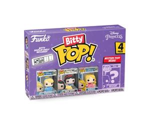Funko Bitty Pop Disney Princess Cinderella, Snow White, Aurora E una Mini Figura Misteriosa a Sorpresa 0.9 Inch (2.2 Cm) da Collezione Ripiano Espositivo Impilabile Incluso Idea Regalo