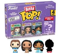 Funko Bitty Pop Disney Princesses Pack 4 Contadina Belle/Pocahontas/Jasmine/Figura misteriosa