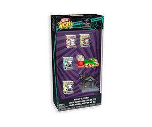 Funko Bitty POP! Starter Set: Disney - The Nightmare Before Christmas - TNBC - 4 Mini Figures - Town - Ride - 6 Pieces - Jack - Sally - Zero - Figura in vinile da collezione - Idea regalo