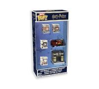 Funko Bitty POP! Starter Set: Harry Potter - 4 Mini Figures - Town - Ride - 6 Pieces - Harry - Hermoine - Ron - Garrick Ollivander - Figura in vinile da collezione - Idea regalo - Prodotto ufficiale