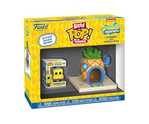 Funko Bitty POP! Town: SpongeBob SquarePants - SpongeBob & Pineapple House | Gadget Ufficiale Cartoon/Animation - Giocattolo da Collezione - Idea Regalo Compleanno per Fan e Collezionisti