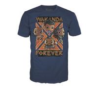 Funko Boxed Tees: Black Pander, Wakanda Forever, Group, (L), Black Panther, Wakanda Forever, T-Shirt, Maglietta, Vestiti, Idea Maniche Corte per gli Adulti Uomini e Donne