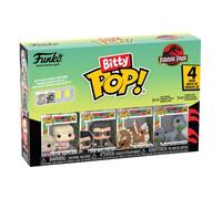 Funko Bitty POP! 4 Pack: Jurassic Park - Ellie Sattler, Ian Malcolm, Triceratops, Brachiosaurus - 1 in 6 chance of receiving the rare Chase variant - Styles may vary - 0,9 pollici (2,2 cm)