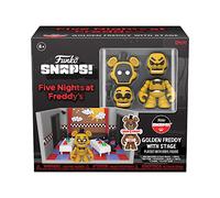 Funko Five Nights At Freddy's (FNAF) Snap: Playset - Stage With Freddy Fazbear - Gold - Figura in Vinile da Collezione - Idea Regalo
