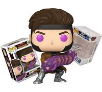 Funko Gambit with Charged Cards + Pop Protector: Deadpool & Wolverine Pop! Marvel Movies Vinyl Figure (set regalo in bundle con scatola protettiva ToyBop custodia da collezione resistente ai raggi UV