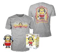 Set Figura Pop & Tee Minions Roller Skating Stuart Metallic Esclusiva Funko
