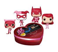 Funko Pocket Pop! DC Valentine Box 4 Pieces - Batman - (WMT) - DC Comics- Portachiavi - Mini Figura in Vinile da Collezione Novità Portachiavi - Riempitivi per Calze - Idea Regalo