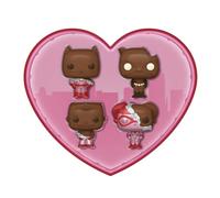 Funko Pocket POP! DC Valentines Box 4 Pack - Batman - (Choc) - DC Comics - Portachiavi - Mini Figura in Vinile da Collezione Novità Portachiavi - Riempitivi per Calze - Idea Regalo - Minifigure